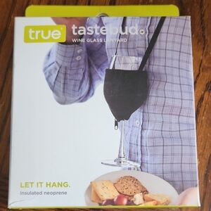 Black Wine Glass Lanyard